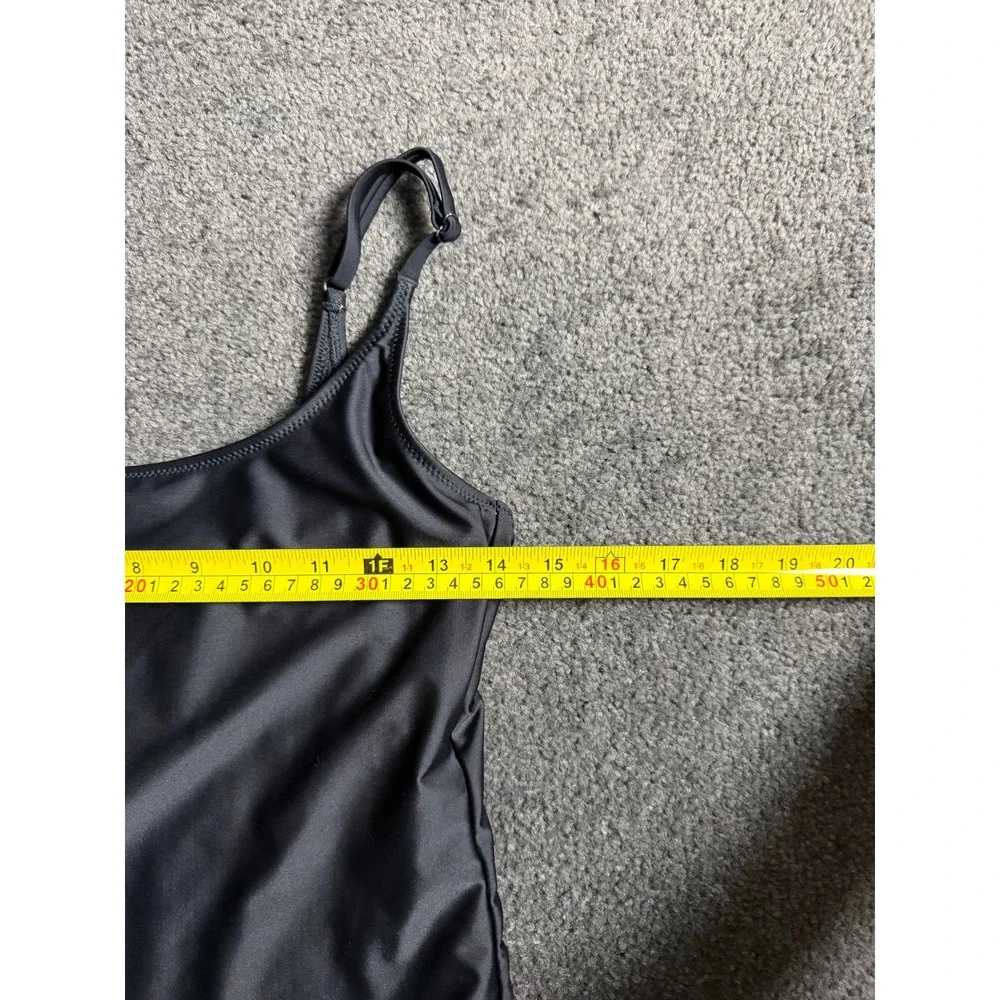 Old Navy Womens Black Scoop Neck Adjustable Strap One Piece Swimsuit Large